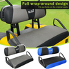 Golf Cart Seat Covers Fit for EZGO TXT EZGO RXV Club Car DS 2000-Up Front Seat Covers Stretchy Breathable Washable（Grey & Black）