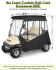 Golf Cart Enclosure No Windshield Curtain Rain Cover 2 Passenger for Club Car Precedent Short Roof(Black)