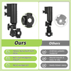 Heavy-duty Golf Push Cart Umbrella Holder 180° Adjustable for Stroller Bicycle Bike Wheelchair Mobility Scooter Beach Chair Windproof Universal Umbrella Bracket