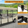 Golf Cart Enclosure for 6 Passenger for Club Car Villager, Waterproof Windproof Driving Rain Cover with 4-Sided Clear Windows Roll-Up Zipper Door - Beige