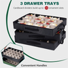 Christmas Ornament Storage Box 3 Trays 72 Ornament and 4 Trays 96 Ornament