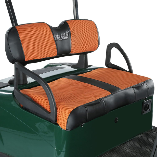 Golf Cart Seat Covers Fit for EZGO RXV Front Seat Covers Breathable Mesh Patchwork Vinyl Leather Ordinary Cushion Covers