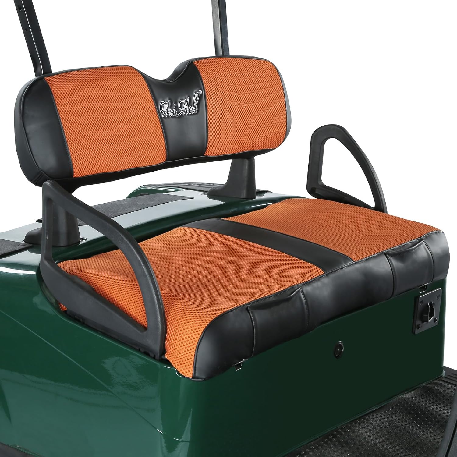 Golf Cart Seat Covers Fit for EZGO RXV Front Seat Covers Breathable Mesh Patchwork Vinyl Leather Ordinary Cushion Covers