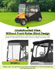 Golf Cart Enclosure No Windshield Curtain Rain Cover 2 Passenger for EZGO TXT Short Roof(Black)