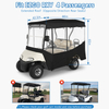 Golf Cart Enclosures Rain Cover 4 Passenger for Ezgo RXV Extended Roof,4 Sided Roll Up Clear PVC Windows(Black)