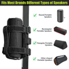 Speaker Mount with Adjustable Strap for Golf Cart Fit Club Car EZGO Yamaha Bike Moto ATV Non-Slip Portable Removable Bluetooth Wireless Speaker Mount Black