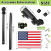 Golf Cart Flag Holder for Club Car Precedent DS Tempo Onward EZGO TXT RXV Yamaha Flag Pole Mount Kit Set with USA Flags (12 x 18 Inch) Golf Cart Accessories