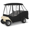 Golf Cart Enclosure for Short Roof 4 Passenger for Club car Precedent / DS / EZGO TXT / RXV / YAMAHA G29, Waterproof Windproof Driving Rain Cover with 4-Sided Clear Windows Roll-Up Zipper Door