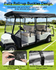 Golf Cart Enclosure for 6 Passenger for Club Car Villager, Waterproof Windproof Driving Rain Cover with 4-Sided Clear Windows Roll-Up Zipper Door