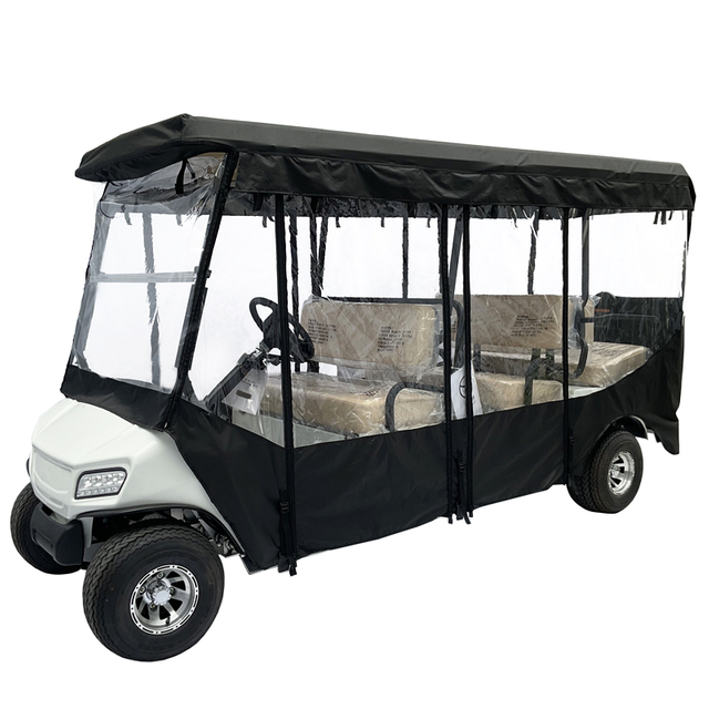6 Passenger Golf Cart Driving Enclosures for Club Car Villager 6,Waterproof Windproof Transparent Window Golf Cart Rain Cover