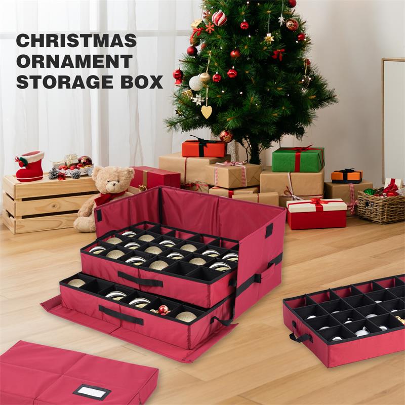 Christmas Ornament Storage Box 3 Trays 72 Ornament and 4 Trays 96 Ornament