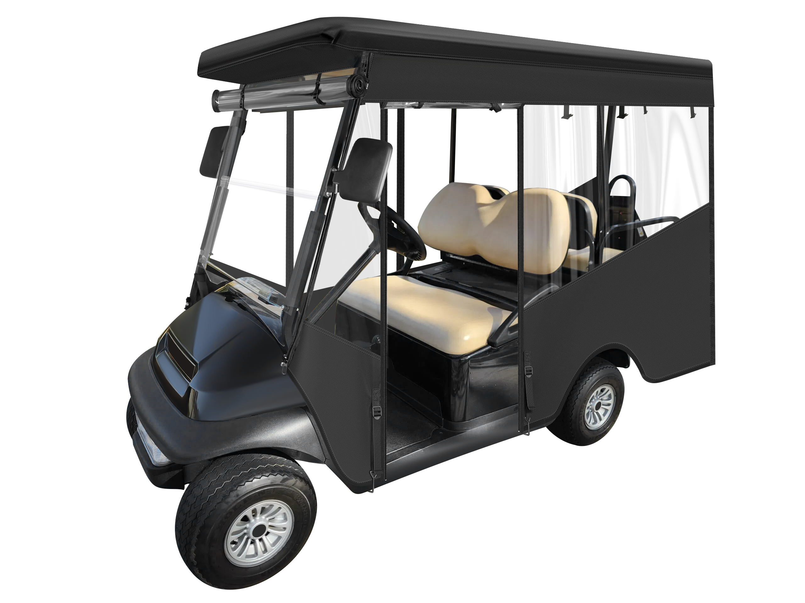 Golf Cart Enclosures 4 Passenger for Club Car Precedent Long Roof 2+2 Seater