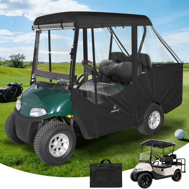 4 Passenger Short Roof Golf Cart Enclosure for EZGO RXV 2+2 Seater 