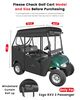 2 Passenger Golf Cart Enclosures for EZGO RXV Full Roll Up Clear Windows & Doors