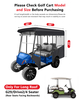 Golf Cart Enclosures 4 Passenger,Golf Cart Cover for Yamaha Long Roof 2+2 Seater