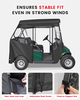 2 Passenger Golf Cart Enclosures for EZGO RXV Full Roll Up Clear Windows & Doors