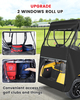 2 Passenger Golf Cart Enclosure for EZGO TXT 600D Waterproof Driving Rain Cover with Full Roll Up Clear Windows & Doors