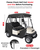 2 Passenger Golf Cart Enclosure for Club Car Precedent 600D Waterproof Driving Rain Cover