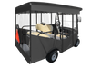 Golf Cart Enclosures 4 Passenger for Club Car Precedent Long Roof 2+2 Seater