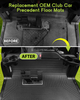 Golf Cart Floor Mat for Club Car Precedent, Full Coverage Rubber Floor Liner, Anti-Slip & Durable